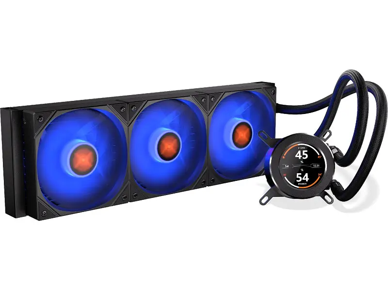 Водяне охолодження Krux HydroGlance 360 ARGB LCD Black (KRXE004) - фото 3