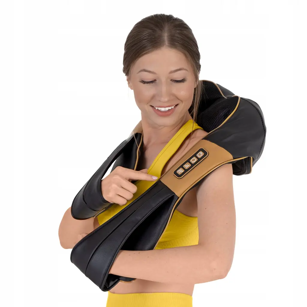 Накидка-масажер 4FIZJO Shiatsu Ultra+ для шиї та спини, акумуляторна 4FJ0566 Black/Gold (P-5907739319081) - фото 7