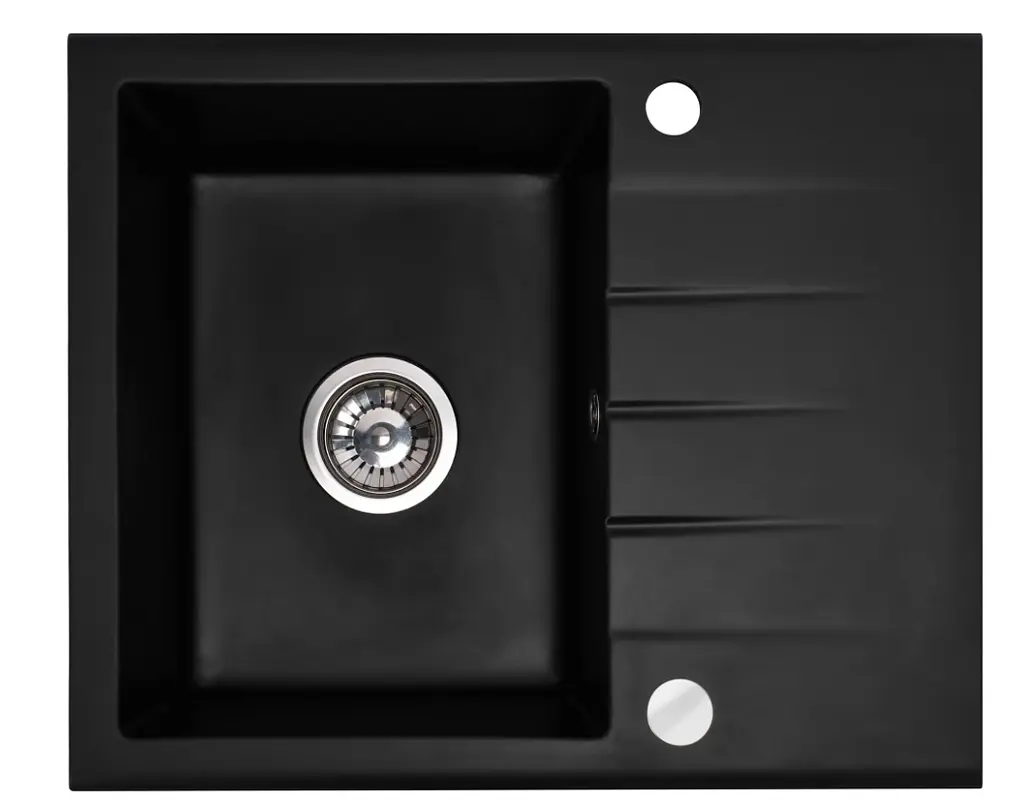 Кухонна мийка гранітна Rea North black ZLE-00124, Чорний - фото 7
