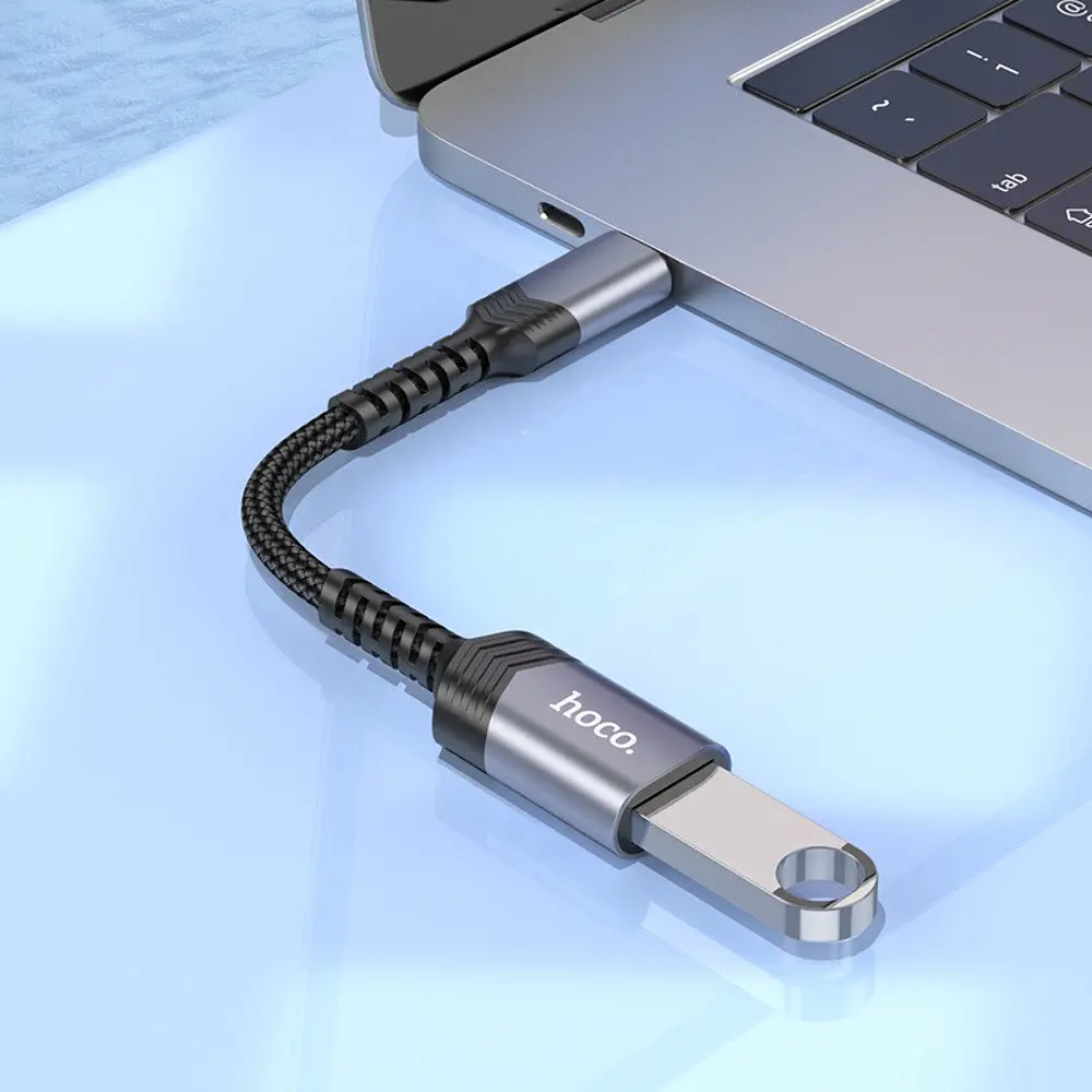 Мульти адаптер хаб Hoco UA24 Type-C to USB 3.0 серый - фото 2