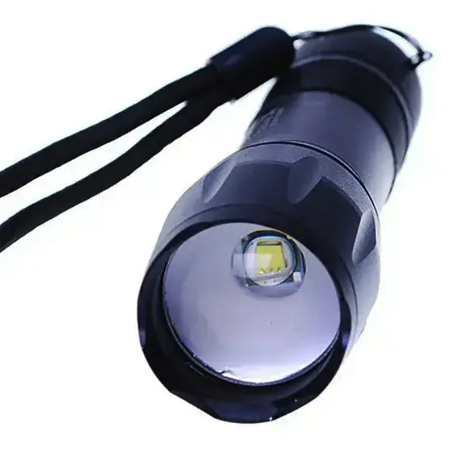 Карманный ручной аккумуляторный фонарь WD RB-234 с зумом T6+COB 18650 Micro-USB zoom Черный - фото 6