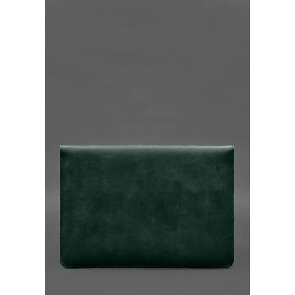 Чохол-конверт BlankNote Crazy Horse для MacBook 13 із клапаном шкіра+фетр Зелений - фото 2