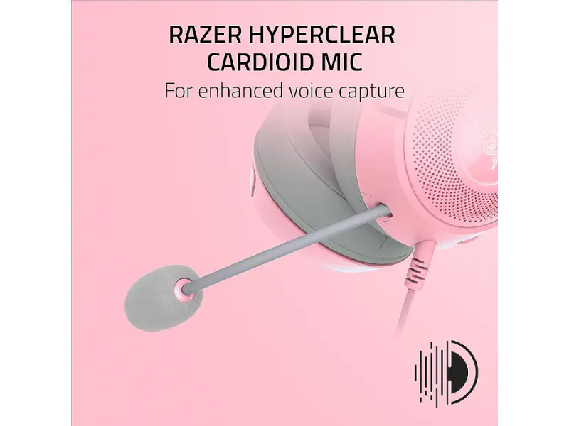 Комп'ютерна гарнітура Razer Kraken Kitty V2 Quartz (RZ04-04730200-R3M1) - фото 9