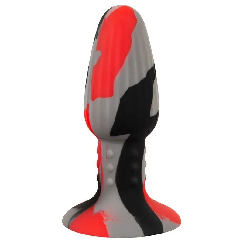 Анальна пробка Anos Tricolour Butt Plug, 11.5х4 см, триколірна