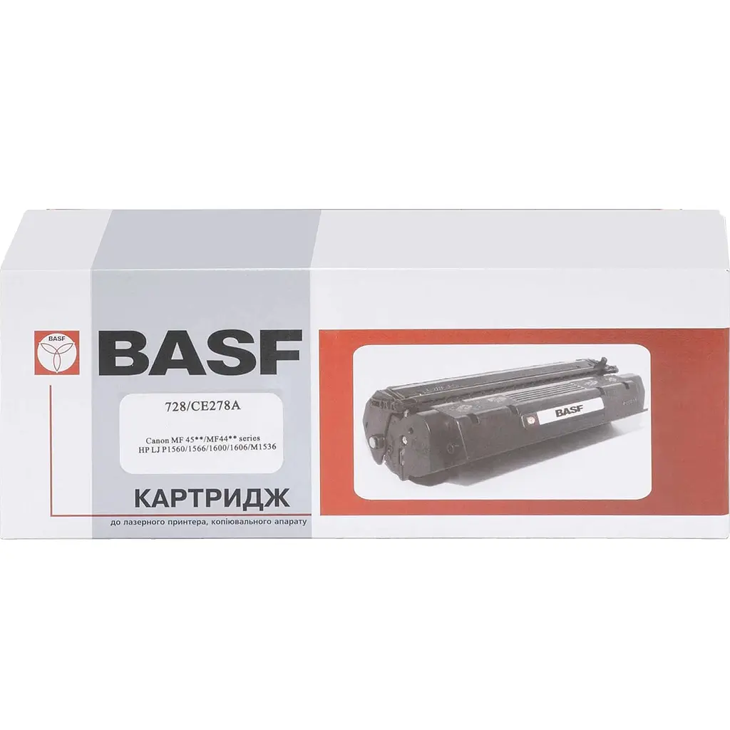Картридж тон. BASF для HP LJ P1566/1606/M1536, Canon 728 аналог CE278A Black ( 2100 ст.) (BASF-KT-CE278A) - фото 2