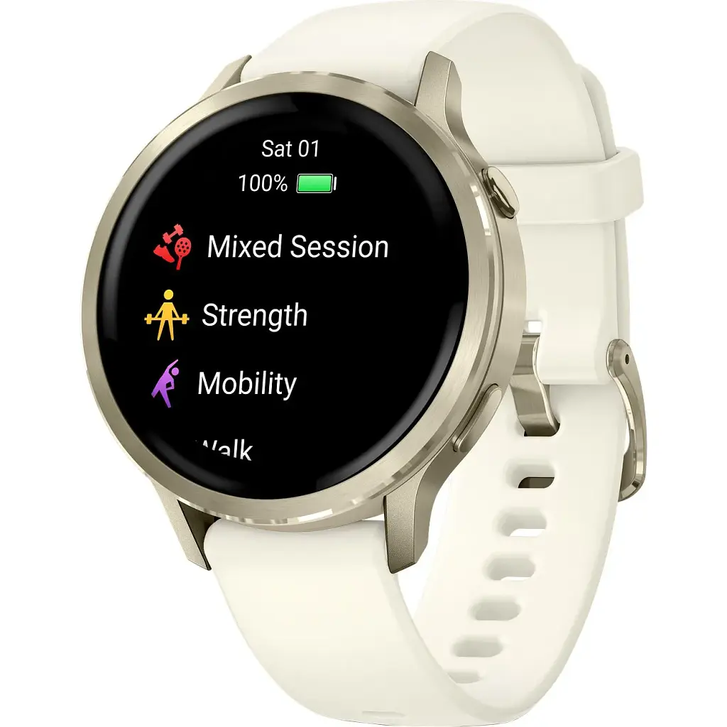 Смарт-годинник Garmin Venu 4, 41 мм Lunar Gold with Bone Silicone Band 010-03013-00 [146404] - фото 2