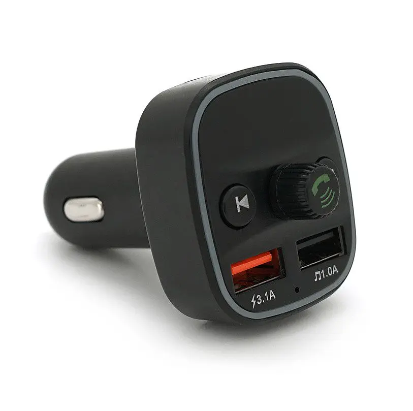 Автомобільний FM-трансмітер-модулятор Bluetooth Voltronic FMQ1 3,1 А, USB, TF - фото 4