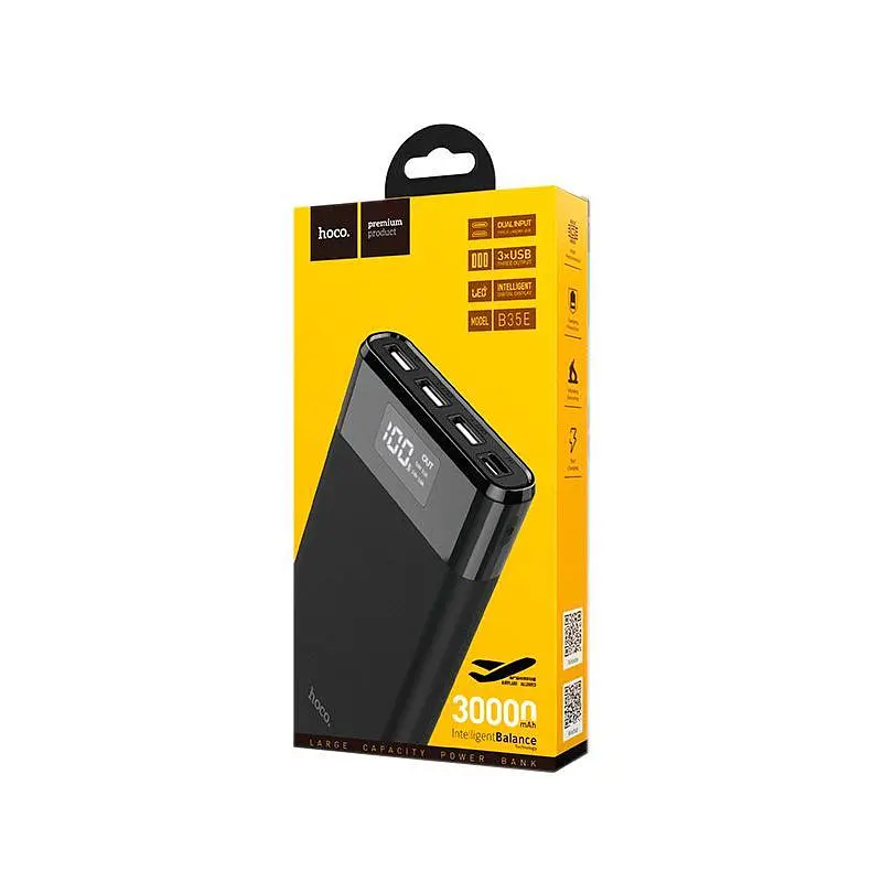 Додаткова батарея Hoco B35E Entourage (30000mAh) Black - фото 3