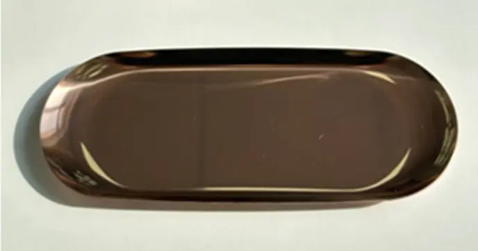 Тарілка овальна "Мідний металік", 23x9,5 см