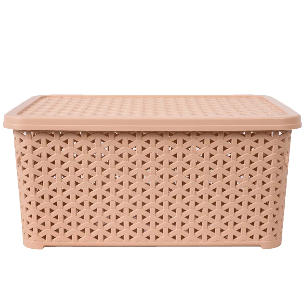 Корзина Diomedea с крышкой 34.5x24.5x15.5 см 10 л бежевая (К13-406)  - фото 2