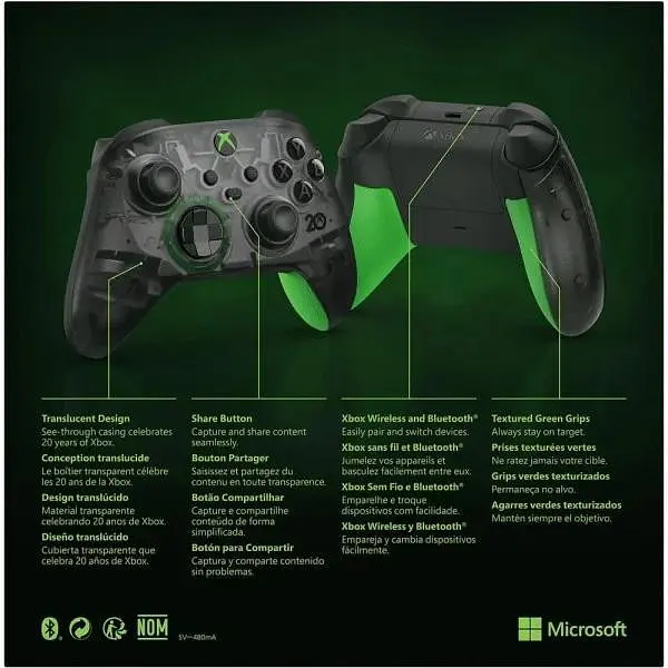 Microsoft Xbox Series X | S Wireless Controller 20th Anniversary Special Edition (QAU-00045) - фото 4