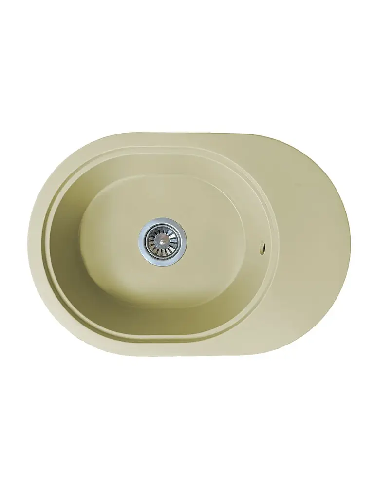 Кухонна мийка Adamant OVALE ivory 610x420x180 мм, з крилом 61 см