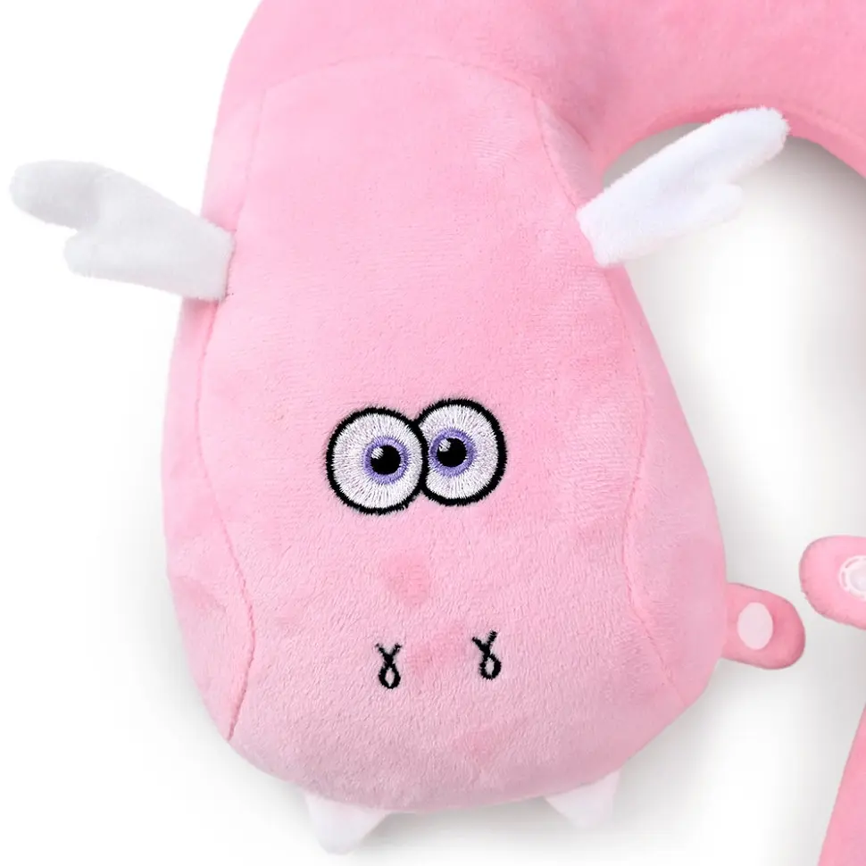 Подушка-подголовник WP Merchandise Дракон Лили FWPDGNLILY23PK000 розовая 37 см - фото 3