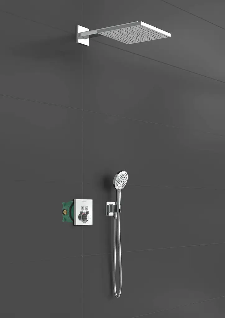 Душова система прихованого монтажу Hansgrohe Raindance E 300 1jet ShowerSelect S з термостатом Chrome 27952000, Хром - фото 3