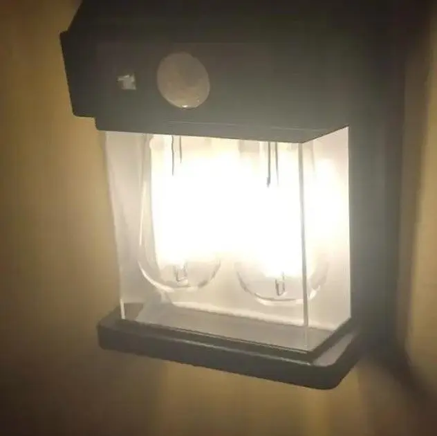 Вуличний накладний світильник Solar wall lamp YX-777-2W Ліхтар на сонячних батареях з датчиком руху Black - фото 4