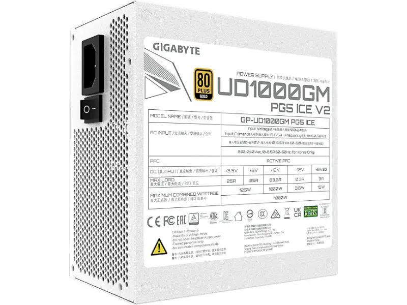 Блок живлення Gigabyte UD1000GM PG5 V2 ICE (GP-UD1000GM PG5 ICE) - фото 5