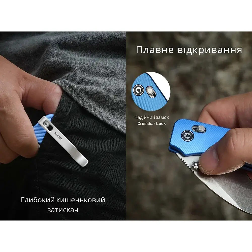 Ніж Civivi Baby Banter 2, Blue Aluminum, Satin (C23074-1) - фото 12