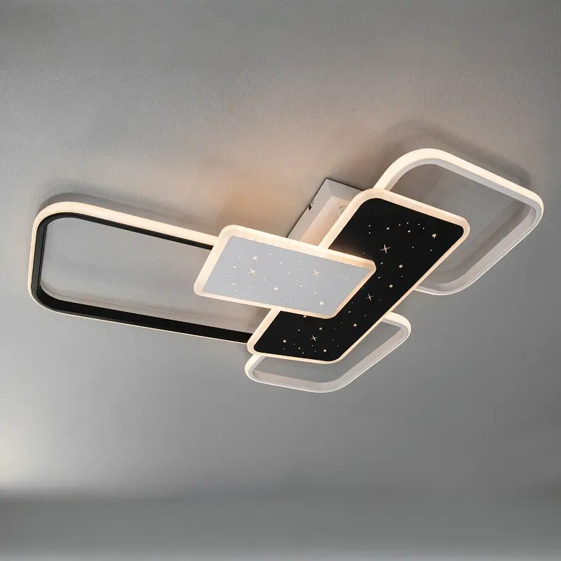 LED люстра модерн 2449WH+BK dimmer - фото 4