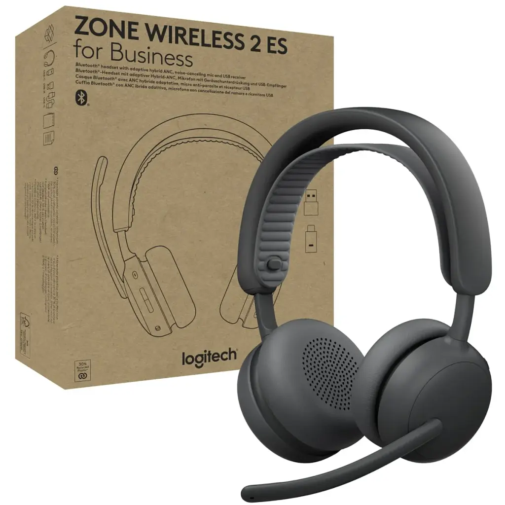 Навушники Logitech Zone Wireless 2 ES for Busines Graphite UC version (981-001498) - фото 5