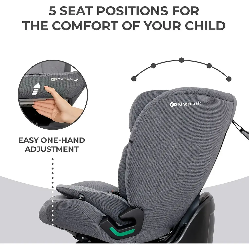 Автокрісло Kinderkraft Oneto3 i-Size Cool Grey KCONE300GRY0000 (00-00305211) - фото 11