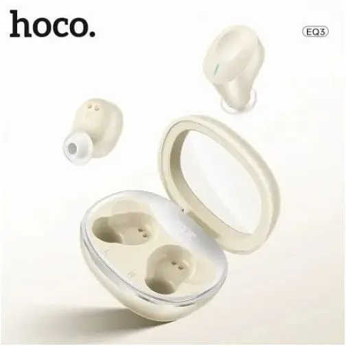 Наушники беспроводные Hoco EQ3 TWS Milky White (бежевые) 6931474798572 - фото 3