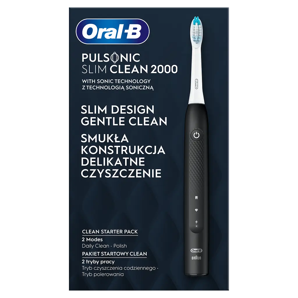 Електрична зубна щітка Oral-B Pulsonic Slim Clean 2000 S111.513.2 типу 3748, чорний - фото 2