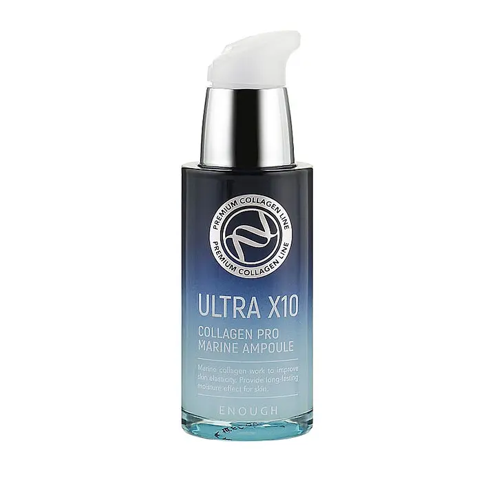 Увлaжняющaя aмпyльнaя cывopoткa c кoллaгeнoм Ultra X10 Collagen Pro Marine Ampoule Enough 30 мл - фото 2