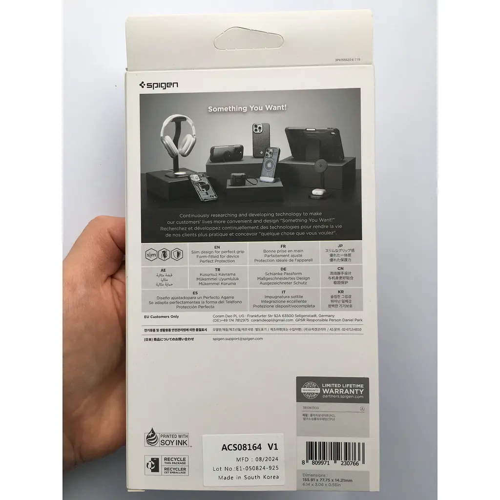 Оригинальный противоударный чехол Spigen Slim Armor (MagFit) MagSafe для iPhone 16 Pro (6.3") Black ACS08164 - фото 4