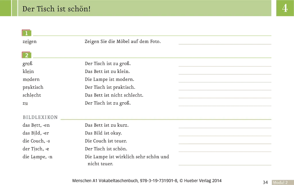 Menschen A1. Vokabeltaschenbuch - фото 7