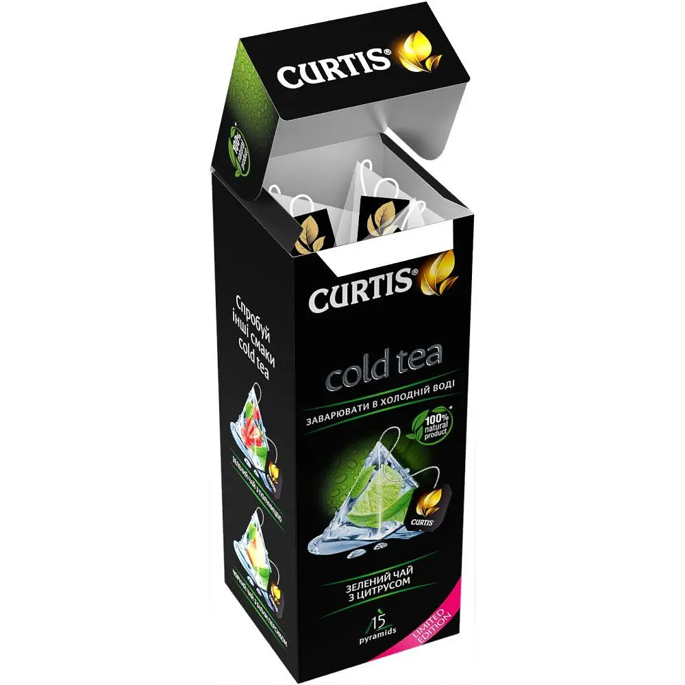 Чай зеленый Curtis Cold Tea with Citrus 27 г (15 шт. х 1.8 г) (903230) - фото 2