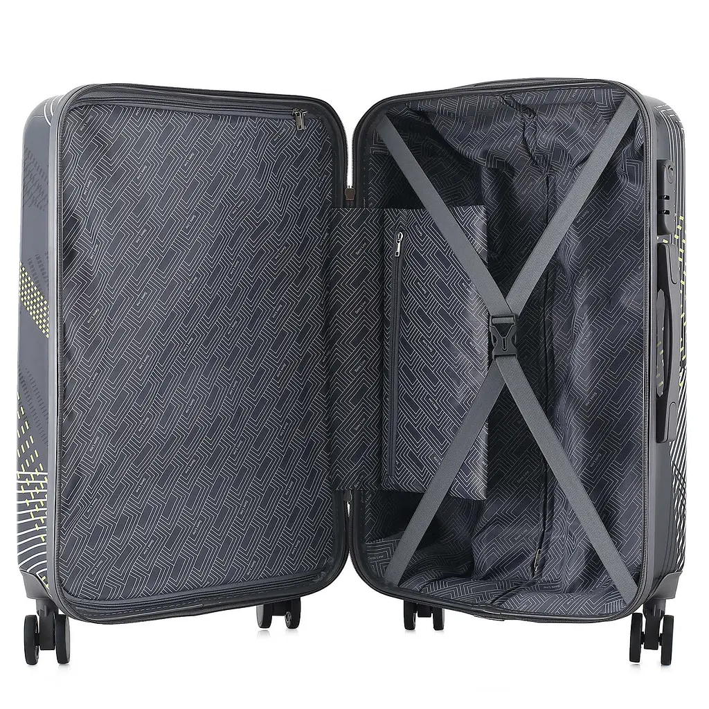 Валіза середня Semi Line 24 дюйми (M) дюйми (M) Polycarbonate/ABS-Plastic Black Pattern (T5651-2) - фото 2