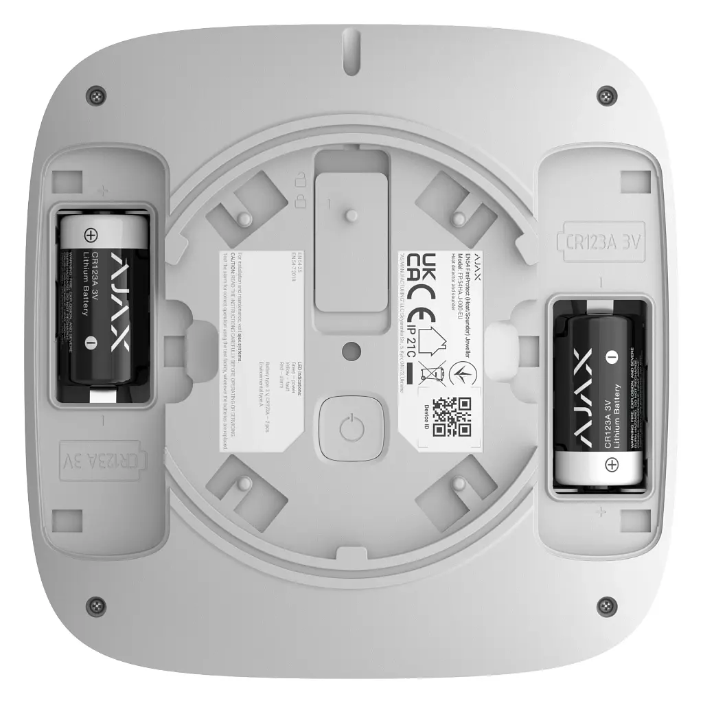 Датчик диму Ajax EN54 FireProtect Heat/Sounder white - фото 6