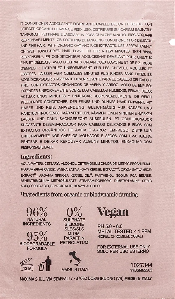 Кондиціонер для тонкого волосся, схильного до сплутування Nook BEAUTY FAMILY ORGANIC 10 мл - фото 2