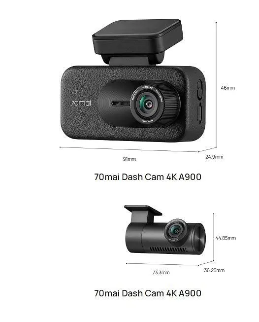 Відеореєстратор Xiaomi 70mai Rearview Dash Cam A900 + задня камера - фото 6