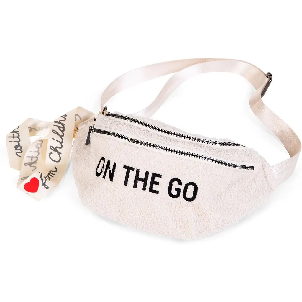 Сумка через плечо Childhome Banana bag Teddy White, бежевая (CWBANATW) - фото 9