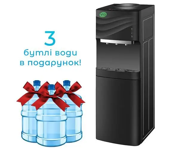 Кулер для води ViO X903-FCF з компресорним охолодженням та холодильником, чорний + Стаканотримач - фото 4