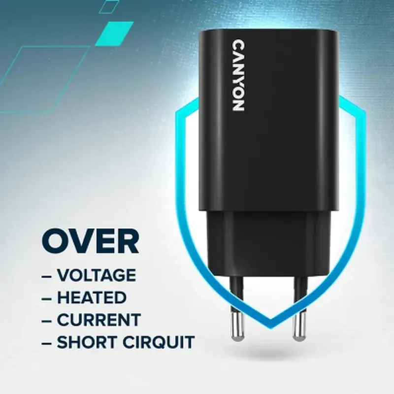 Зарядний пристрій Canyon USB-C PD30W OnCharge Black (CNE-CHA30CLB) - фото 7