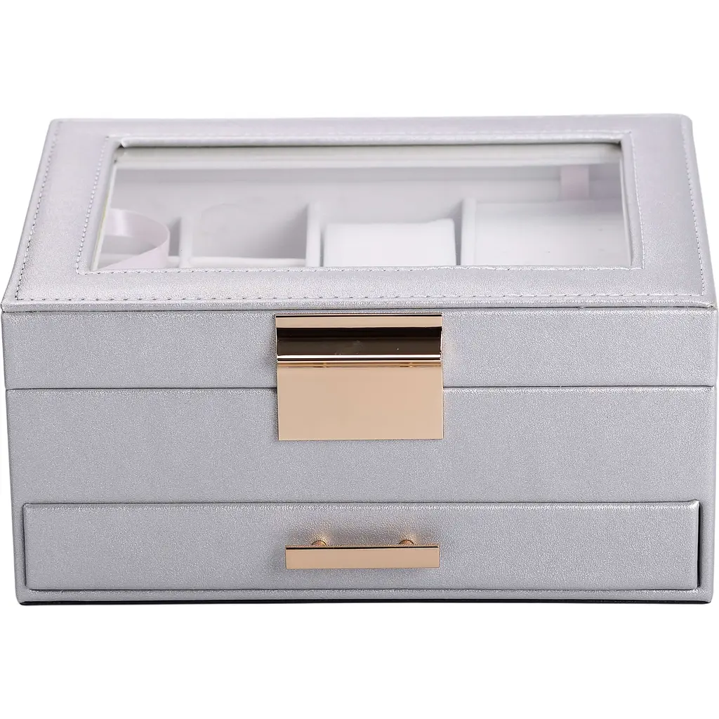 Скринька-органайзер для прикрас Yiwu 23x17x11 см сіра HP-5-36G - фото 3