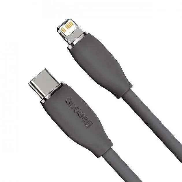 Кабель Baseus Jelly Liquid Silica Gel Fast Charging Data Cable Data Type-C to Lightning 20W 2m CAGD020101 Black - фото 3