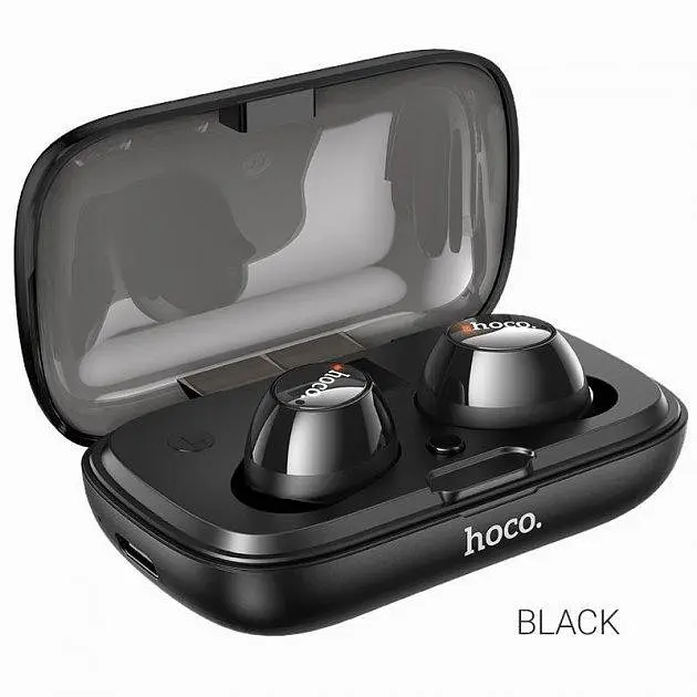 Bluetooth стерео гарнітура Hoco ES52 з кейсом (Чорна) - фото 5