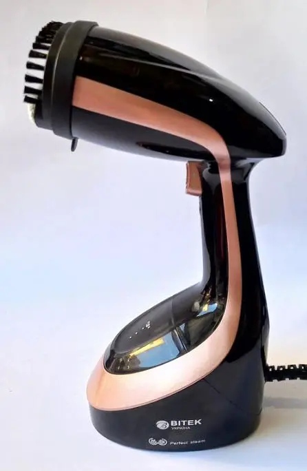 Отпариватель ручной Bitek BT-1158 паровой ручной утюг щетка для одежды штор 1600 Вт Черный - фото 5