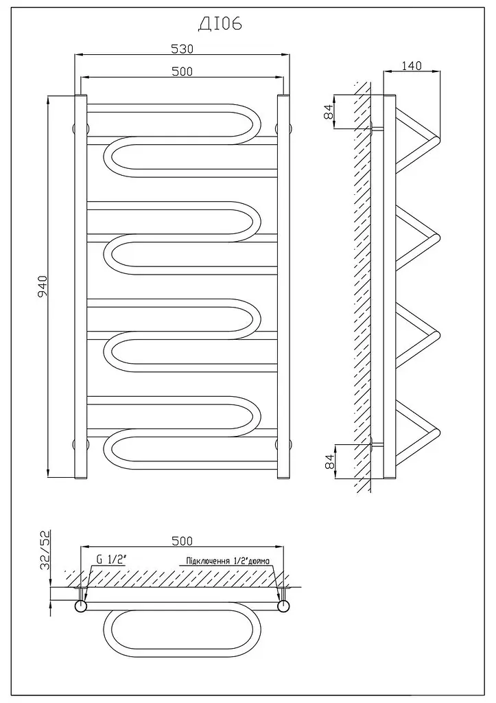 Водяной полотенцесушитель Kosser Илюзия 900x530 ДІ06, Хром - фото 5