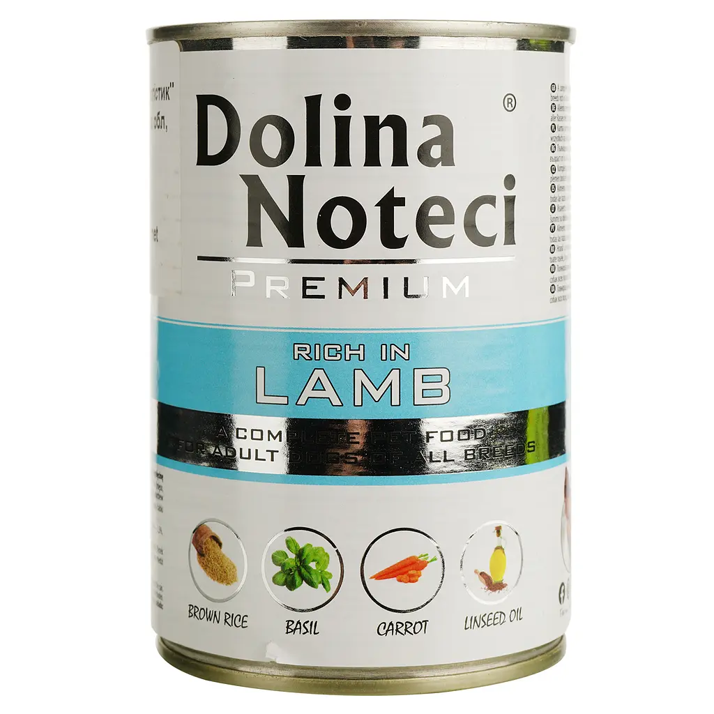 Влажный корм для собак Dolina Noteci Premium с ягнятиной 400 г - фото 1