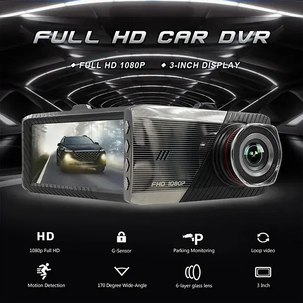 Автомобільний відеореєстратор DVR-T666Y (1 камера) HD 1080P - фото 3