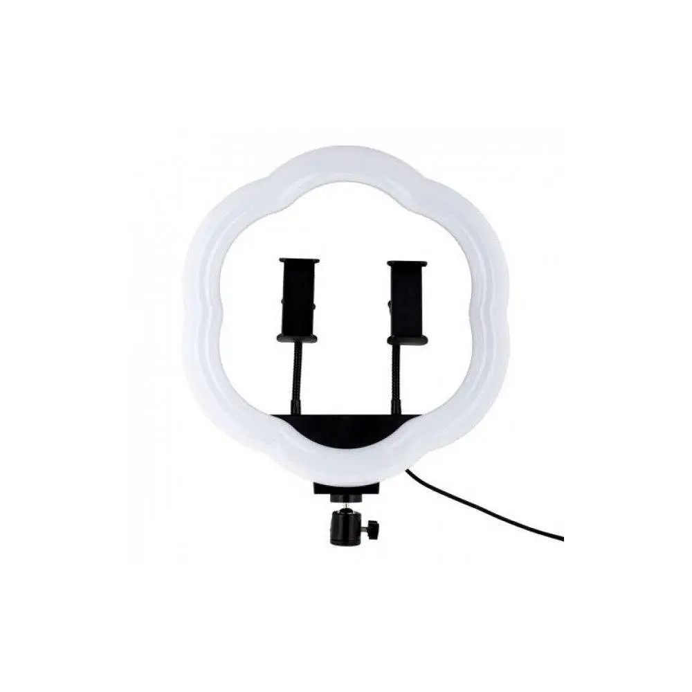 Кольцевая светодиодная RGB Led Лампа 26 см LC-318 (Flower Type) с двойным зажимом для телефона - фото 3