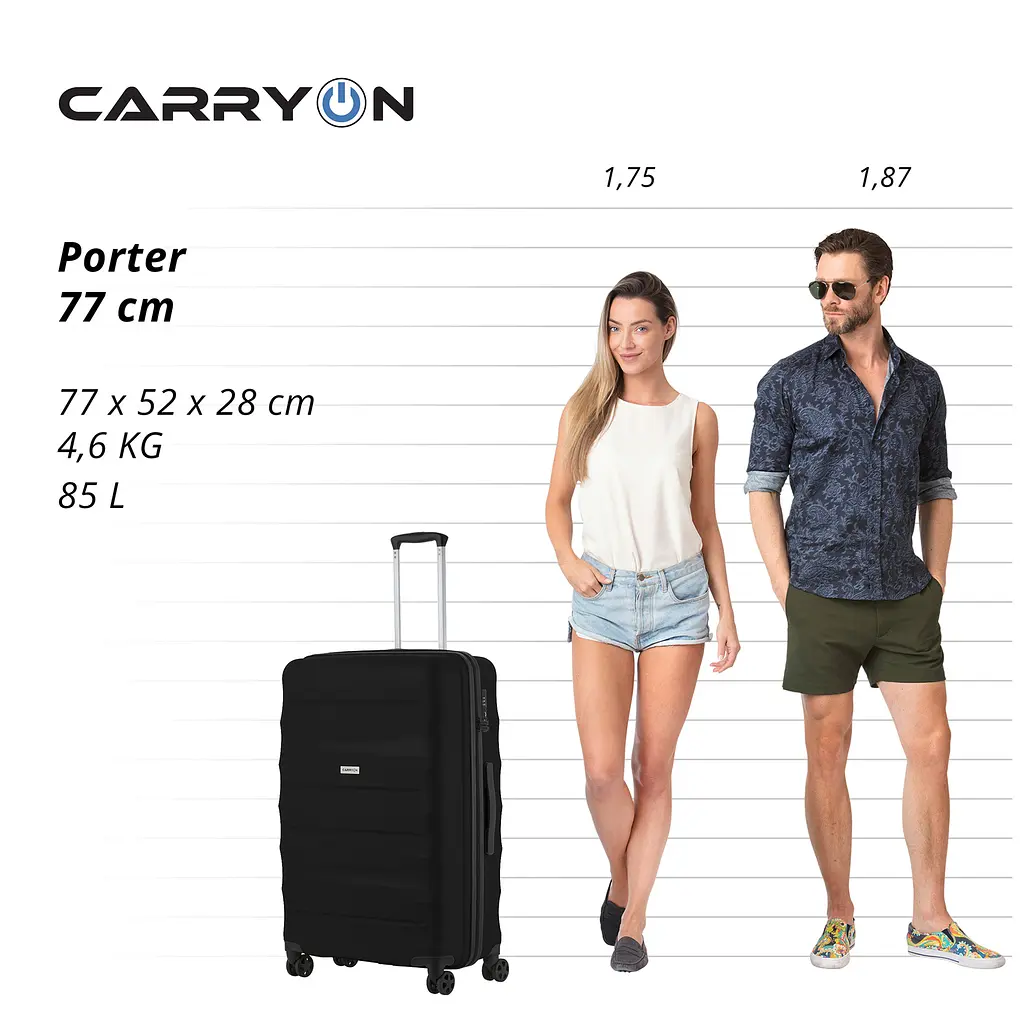 Валіза CarryOn Porter (L) Black (502445) - фото 6