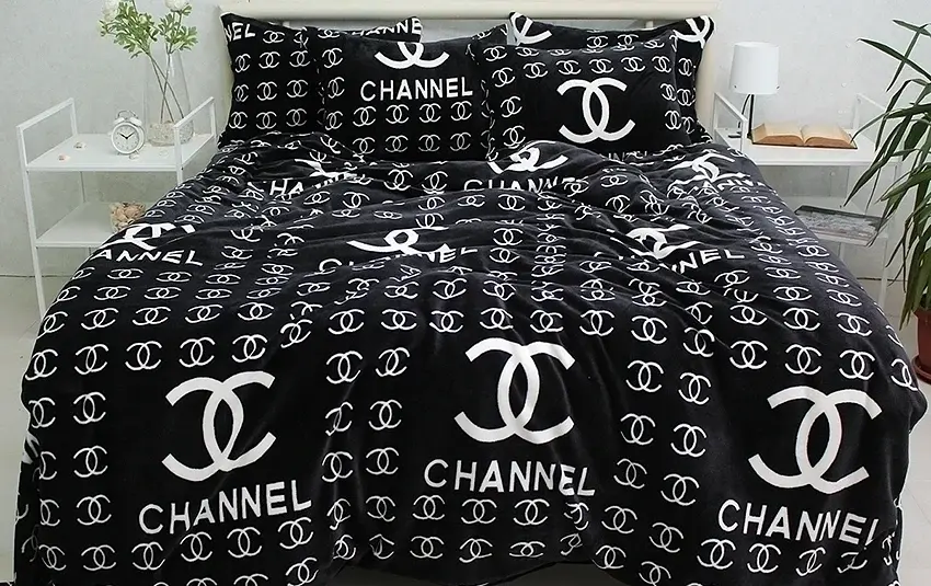 Плед велсофт TAG Tekstil VLSF32 Шанель (Chanel) 200x220 см - фото 2