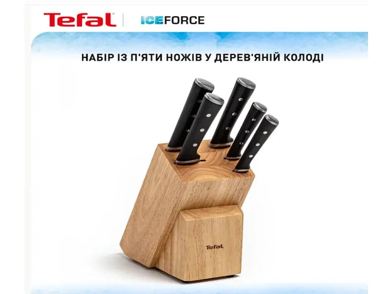 Набір ножів із п'яти предметів Tefal Ice Force (K232S574) - фото 7