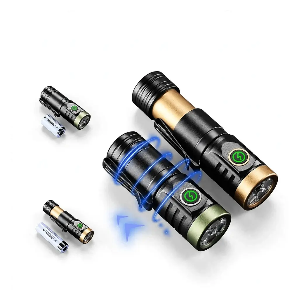 Ліхтар переносний З USB-зарядкою, магнітне кріплення YEMAO YM-F402X-4XPG 1x18350/18650, Type-C (52966-F402X_450) - фото 3