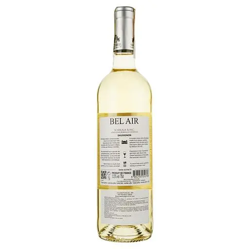 Вино Les Hauts de Bel Air Blanc AOC Bordeaux Sauvignon 2016, белое, сухое, 0,75 л - фото 2
